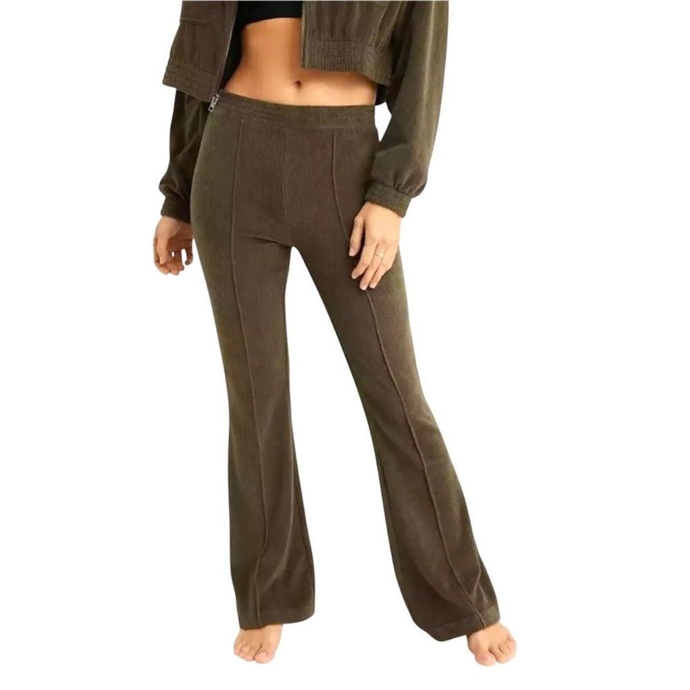 Aerie Olive Flare Pants